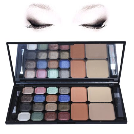 MAC Pack Of 20 Colors Cosmetic Kit: 16 Colors Eyeshadow + 2 Colors Blusher + 2 Colors Powder