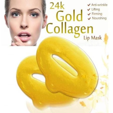 24 K Gold Collagen Anti-Aging Lip Mask For Plumper Lips World's #1 Trending Gold Lip Mask