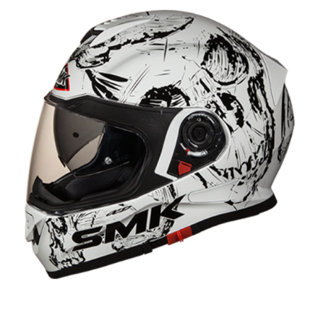 SMK Twister Designer Full Face Helmet Skull Graphic MA120