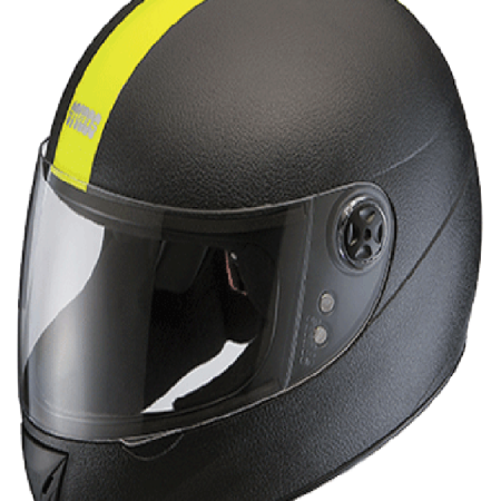 Studd Chrome Elite Black with Fluorescent Yellow Strip Helmet