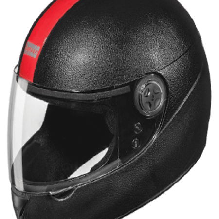 Studd Chrome Elite Black with Red Strip Helmet