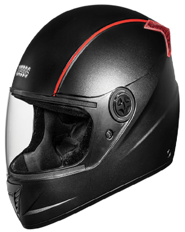 Studd Full Face Professional Black with Red Strips Helmet