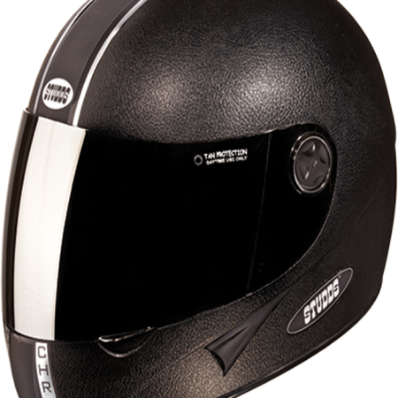 Studd Full Face Chrome Eco Black Plain Helmet