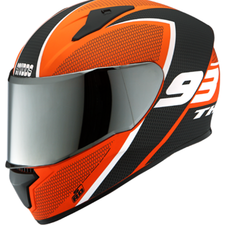 Studds Thunder D3 Decor with Mirror Visor Helmets D3 Orange N6
